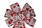 Valentine's Day Wired Wreath Bow - Red and White Hearts Delight product 1